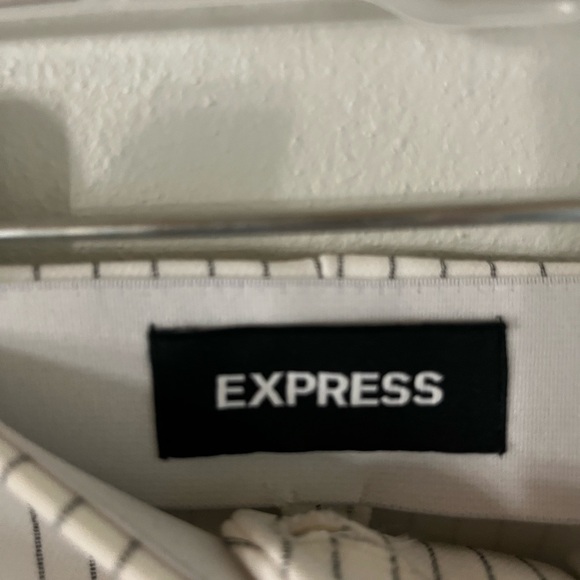 Express white stripe boot cut  pants size medium - Picture 11 of 12